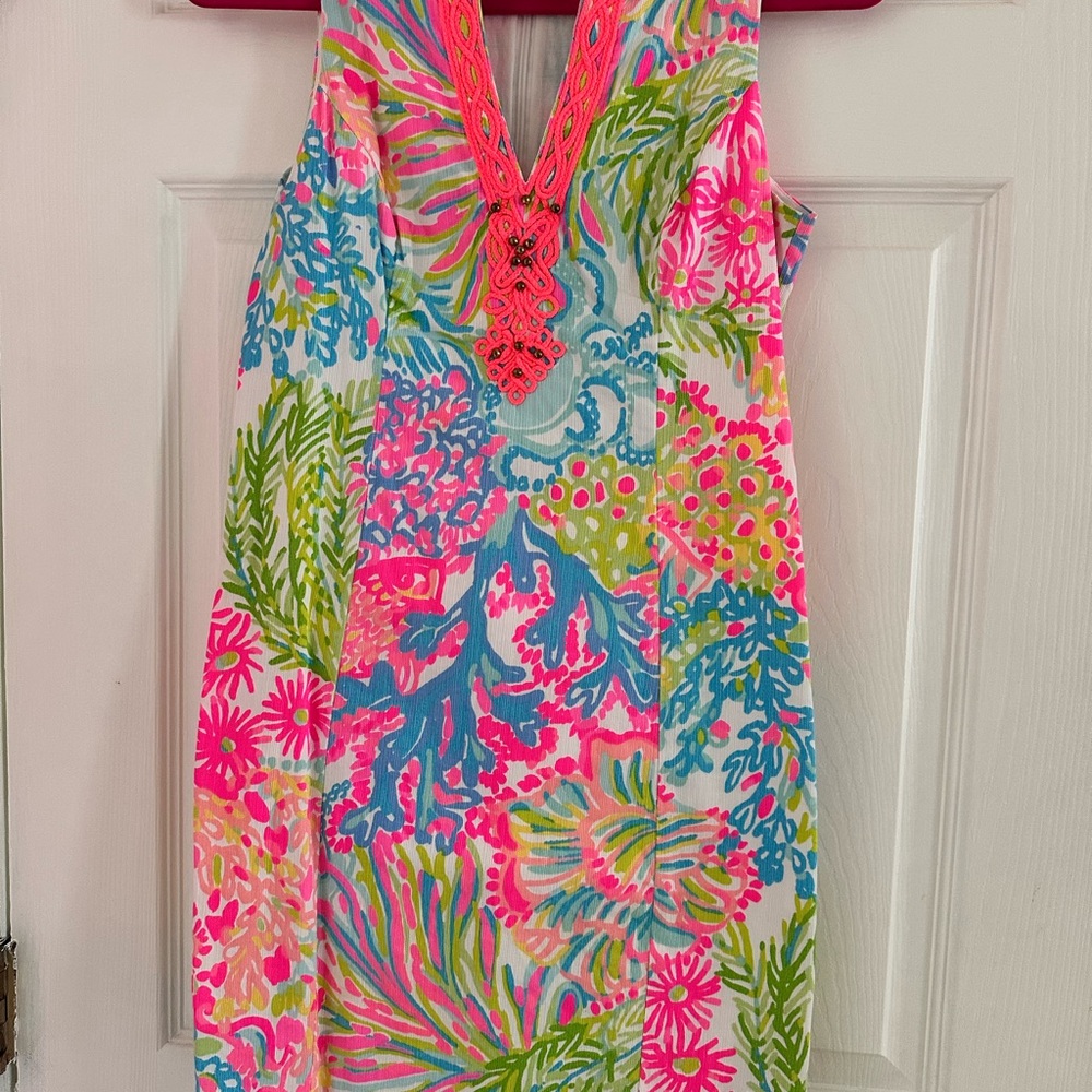Lilly Pulitzer Vibrant Sleeveless Dress with Neon Accents